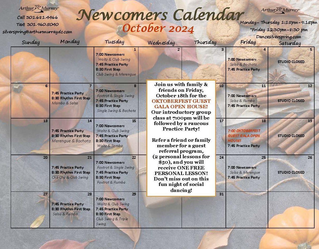 October Newcomer calendar 2024 final